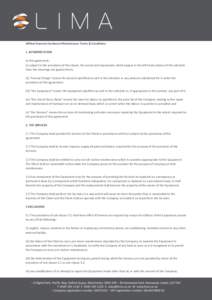 Willow Starcom Hardware Maintenance Terms & Conditions 1. INTERPRETATION In this agreement:(i) subject to the provisions of this clause, the words and expressions which appear in the left hand column of the schedule have