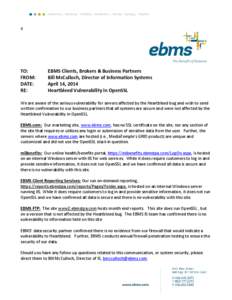 Microsoft Word - EBMS Communication on Heartbleed Virus.doc
