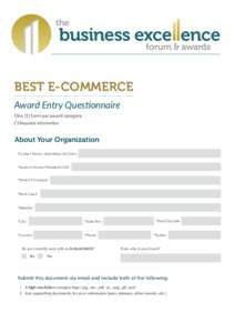 the  business exce ence forum & awards  BEST E-COMMERCE