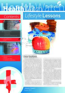HealthWatch Contents: Lifestyle Lessons  2,3 – Cause and eﬀect