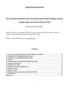 Local Ion Cage Interpretation for the Structural and Dynamical Changes of Ionic Liquids under an External Electric Field