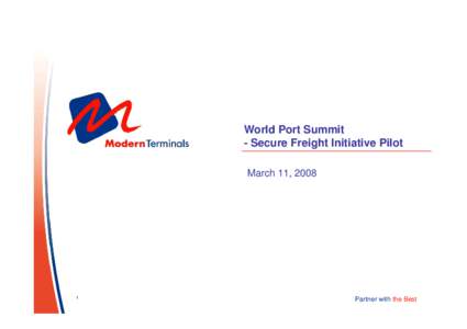 World Ports Summit Presentation - Modern Terminals