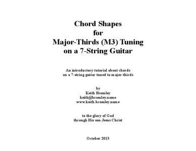 Chord Shapes for Major-Thirds (M3) Tuning