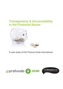 Transparency & Accountability in the Financial Sector A case study of Fair Finance Guide International  Transparency & Accountability