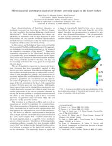 Microcanonical multifractal analysis of electric potential maps on the heart surface Oriol Pont∗a,b , Hussein Yahiaa , R´emi Duboisb a b