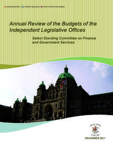 Second Report – Annual Review of the Budgetary Estimates of the Independent Legislative Offices | Report | Reports | Finance | 4th Session | 39th Parliament | Committees | Legislative Assembly of BC
