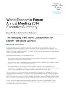 World Economic Forum Annual Meeting 2014 Executive Summary