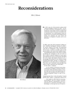 25th Anniversary Issue  Reconsiderations Nils J. Nilsson  ■ In 1983, I gave the AAAI president’s address titled