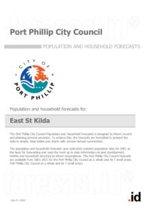 Port Phillip City Council Population and household forecasts