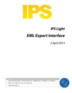 IPS Light XML Export Interface.book