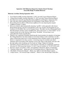 Microsoft Word - September 2015 Historian Report.doc
