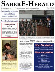 Saber E-Herald Spangdahlem AB Nov. 9, 2012  Newsletter of the 52nd Fighter Wing