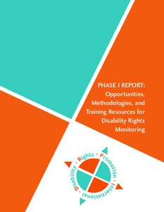PHASE I REPORT: Opportunities, Methodologies, and Training Resources for Disability Rights Monitoring