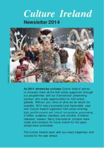 Culture Ireland  macnas in moscow Newsletter 2014