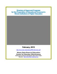 Directory of Approved Programs for the Preparation of Educational Personnel