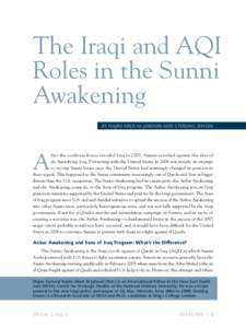 The Iraqi and AQI Roles in the Sunni Awakening By Najim aBed al-jaBouri aNd SterliNg jeNSeN  A