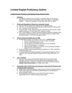 Microsoft Word - Limited English Proficiency Outline _2[removed]09_