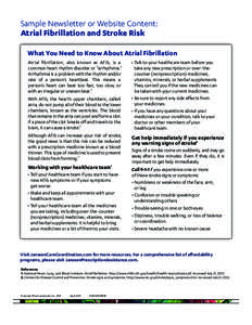 Atrial Fibrillation and Stroke Risk