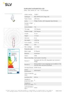 EURO SPOT INTEGRATED LED white, 13W, 3000K, 24°, incl. 1-circuit adaptor Article number