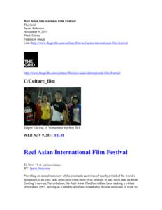 Reel Asian International Film Festival The Grid Jason Anderson November 9, 2011 Print/ Online Feature w image