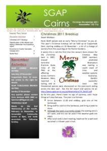 SGAP Cairns October-November 2011 Newsletter[removed]