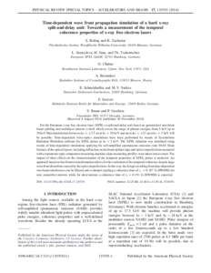 PHYSICAL REVIEW SPECIAL TOPICS - ACCELERATORS AND BEAMS 17, Time-dependent wave front propagation simulation of a hard x-ray split-and-delay unit: Towards a measurement of the temporal coherence properties