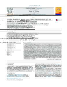 Energy Policy–401  Contents lists available at ScienceDirect Energy Policy journal homepage: www.elsevier.com/locate/enpol
