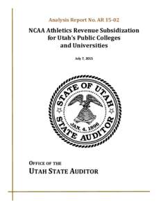 Microsoft Word - NCAA Athletics Subsidy Report draft