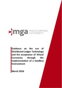 Guidance on the use of Distributed Ledger Technology and the acceptance of Virtual Currencies through the