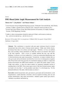 IMU-Based Joint Angle Measurement for Gait Analysis