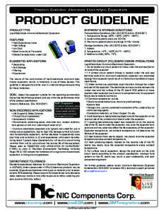 Product Guideline: Aluminum Electrolytic Capacitors  PRODUCT GUIDELINE