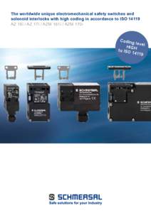 The internationally unique electromechanical safety switches and interlocks with high coding in accordance with ISO 14119