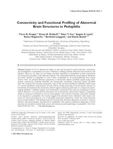 Connectivity and Functional Profiling of Abnormal Brain Structures in Pedophilia