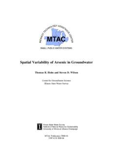 Spatial Variability of Arsenic in Groundwater