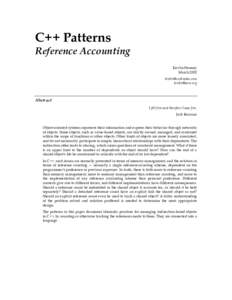 C++ Patterns  Reference Accounting Kevlin Henney March 2002 