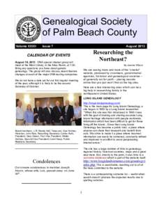 Genealogical Society of Palm Beach County Volume XXXII Issue 7
