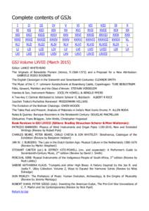 Complete contents of GSJs I II  III