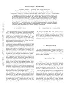 Super-Sample CMB Lensing Alessandro Manzotti,1 Wayne Hu,1 and Aur´elien Benoit-L´evy2 1 arXiv:1401.7992v1 [astro-ph.CO] 30 Jan 2014