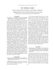 American Mineralogist, Volume 83, pages 907–910, 1998  NEW MINERAL NAMES*