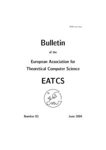 EATCS Bulletin, Number 83, June 2004, viii+226 pp