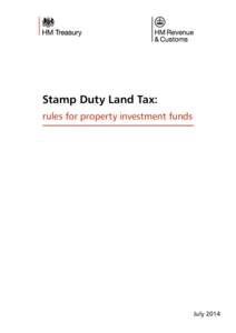 Stamp Duty Land Tax: rules for property investment funds