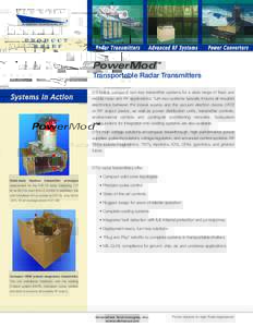 P R O D U C T B R I E F Radar Transmitters  Advanced RF Systems