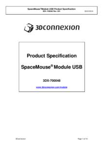 SpaceMouse®Module USB Product Specification 3DX–Rev: Product Specification