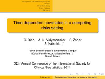 Time dependent covariates in a competing risks setting
