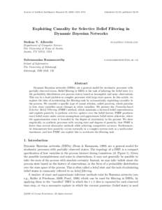 Journal of Artificial Intelligence Research–1178  Submitted 12/15; publishedExploiting Causality for Selective Belief Filtering in Dynamic Bayesian Networks