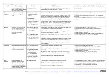 Year	
  1	
  New	
  Computing	
  Curriculum	
  Overview	
   Strand	
      	
  