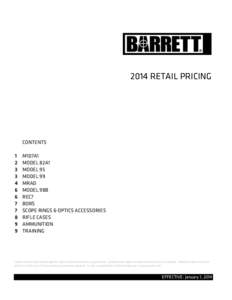 2014 RETAIL PRICING  CONTENTS 1 2 3