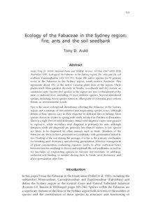 Auld, Ecology of the Fabaceae: fire, ants and the soil seedbank  531
