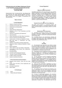 Prüfungsordnung für den Master-Studiengang Chemie an der Fakultät für Chemie und Biochemie der RuhrUniversität Bochum vom 29.Juni 2009 Aufgrund des § 2 Abs. 4 und des § 64 Abs. 1 des Gesetzes über die Hochschulen