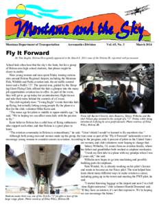 Montana Department of Transportation  Aeronautics Division Vol. 65, No. 3